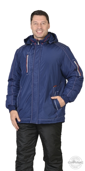 Куртка "СИРИУС-АЛЕКС" : зимняя, мужская, цв. т-синий