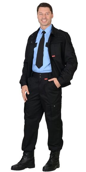 Костюм "СИРИУС-ТАЙФУН" : куртка, брюки Тк. Rodos (245 гр/кв.м) черный