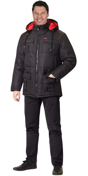 Куртка "СИРИУС-Кайман" черная, подкладка флис