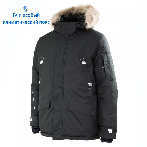 Куртка - парка мужская зимняя Brodeks KW 204 PLUS, черный
