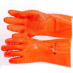 Перчатки рыбообработчика латексные оранжевые