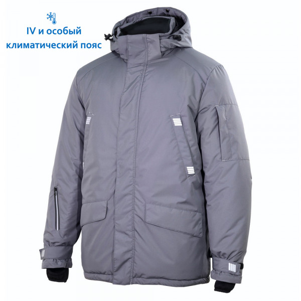 Куртка - парка мужская зимняя Brodeks KW 204, серый