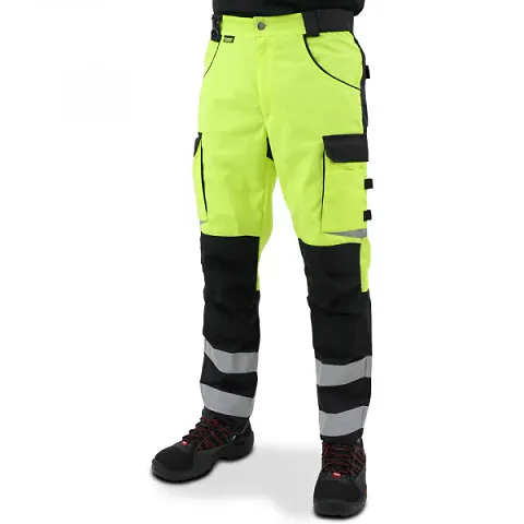 Сигнальные брюки Brodeks KS 309, желтый/черный