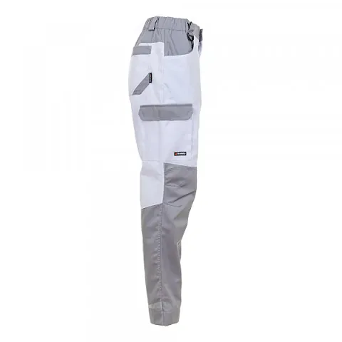 Брюки женские рабочие Brodeks KS 328, белый/серый