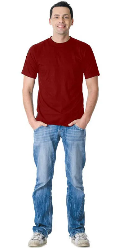 Футболка бордовая 160г/м2