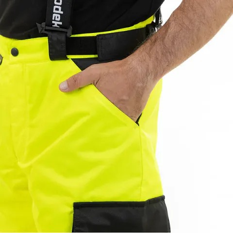 Зимние сигнальные брюки Brodeks KW 308, черный/желтый
