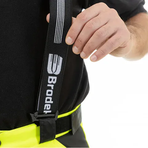 Зимние сигнальные брюки Brodeks KW 308, черный/желтый