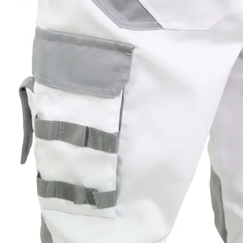 Брюки мужские летние Brodeks KS 302, белый/серый
