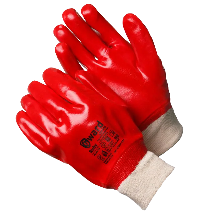GWARD Ruby Перчатки МБС, интерлок с покрытием ПВХ красного цвета р. 10(XL)