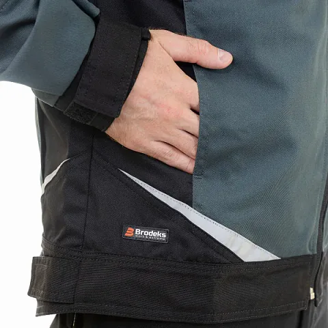 Куртка мужская летняя Brodeks KS 202, хвойный/черный