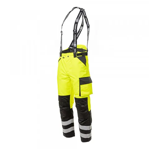 Зимние сигнальные брюки Brodeks KW 308, черный/желтый