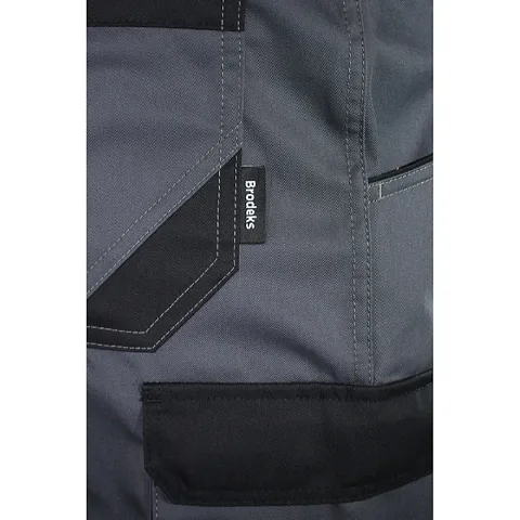 Брюки мужские летние Brodeks KS 302, серый/черный