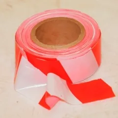 Лента для ограждений ЛО-200 "ЗЕБРА" (красно-белая)