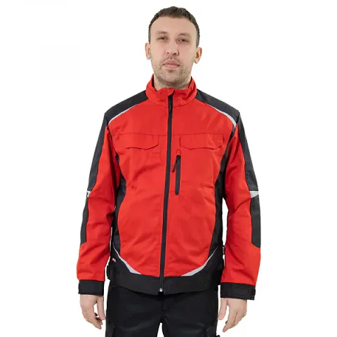 Куртка мужская летняя Brodeks KS 202, красный/черный