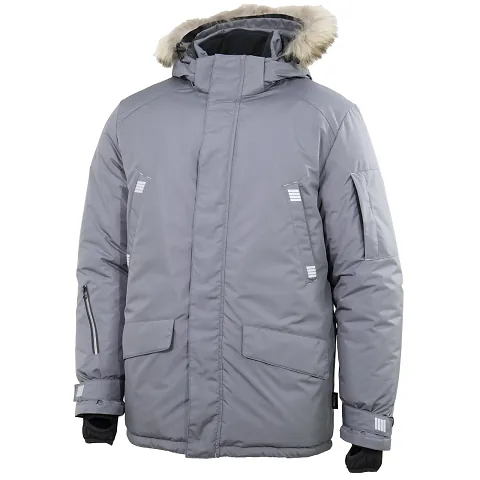 Куртка - парка мужская зимняя Brodeks KW 204 PLUS, серый