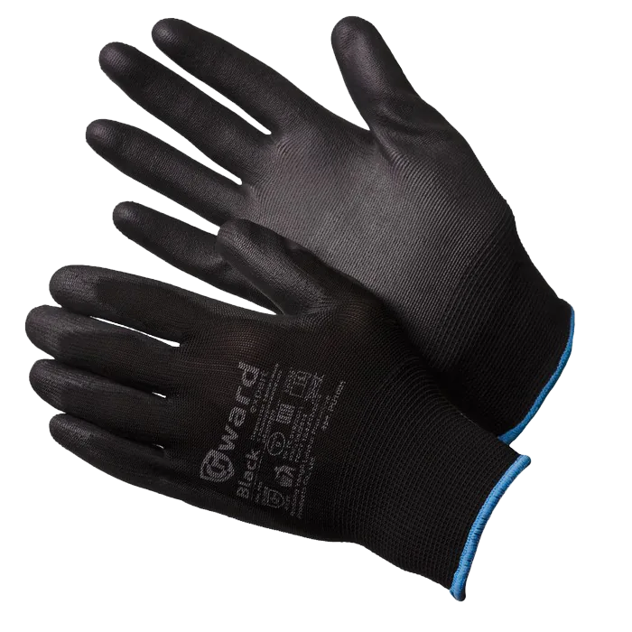 GWARD Black Перчатки нейлоновые черного цвета с полиуритановым покрытием (арт. PU1001) 12/240