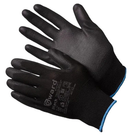 GWARD Black Перчатки нейлоновые черного цвета с полиуритановым покрытием (арт. PU1001) 12/240