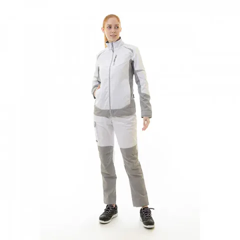 Куртка женская рабочая Brodeks KS 228, белый/серый
