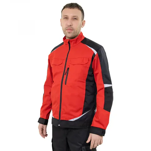 Куртка мужская летняя Brodeks KS 202, красный/черный