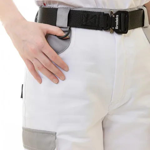 Брюки женские рабочие Brodeks KS 328, белый/серый